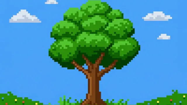 Pixel-art tree